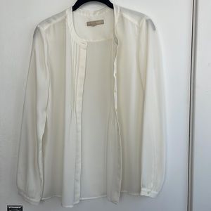 Banana Republic ivory blouse